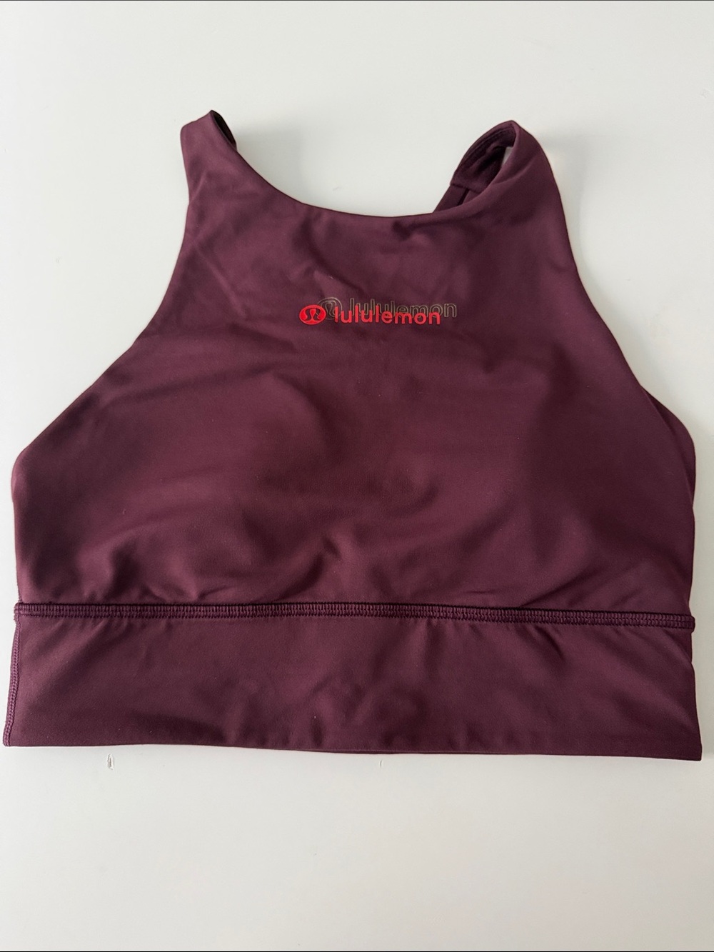 lululemon athletica High-Neck Sports Bra in Wine